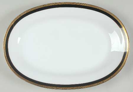 Palermo Black 13" Oval Serving Platter