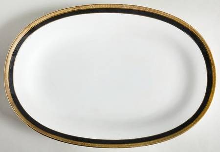 Palermo Black 12" Oval Serving Platter