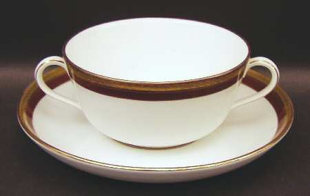 Palermo Brown Flat Cream Soup Bowl & Saucer Set