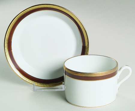 Palermo Brown Flat Cup & Saucer Set