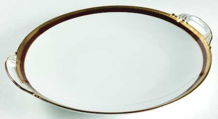 Palermo Brown Handled Cake Plate