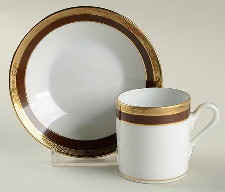 Palermo Brown Flat Demitasse Cup & Saucer Set