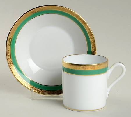 Palermo Green Flat Demitasse Cup & Saucer Set