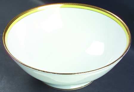 Palermo Yellow 10" Footed Salad Serving Bowl