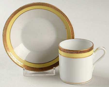 Palermo Yellow Flat Demitasse Cup & Saucer Set