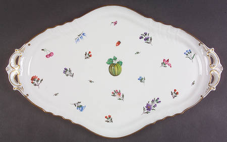 Perugia (White) 16" Oblong Handled Tray