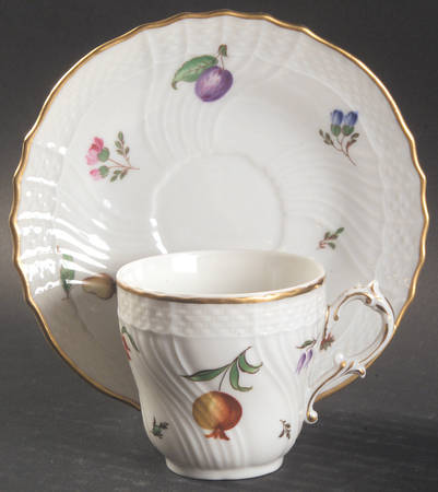Perugia (White) Flat Demitasse Cup & Saucer Set