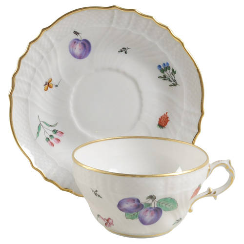 Perugia (White) Flat Cup & Saucer Set