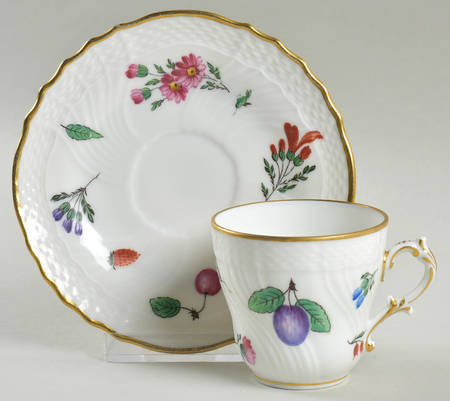 Perugia (White) Flat Demitasse Cup & Saucer Set