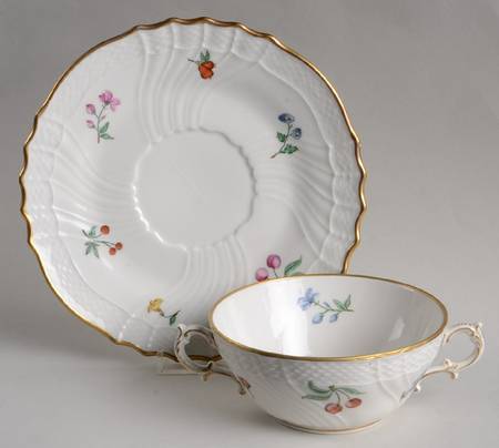 Perugia (White) Flat Cream Soup Bowl & Saucer Set