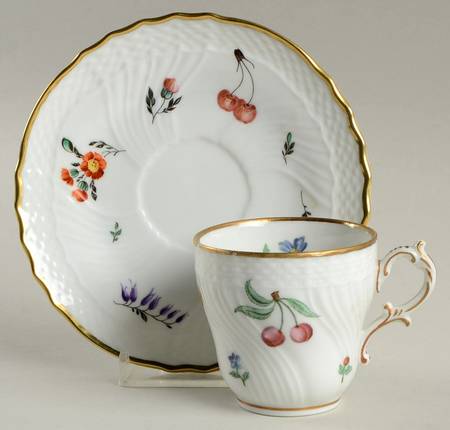 Perugia (White) Flat Demitasse Cup & Saucer Set