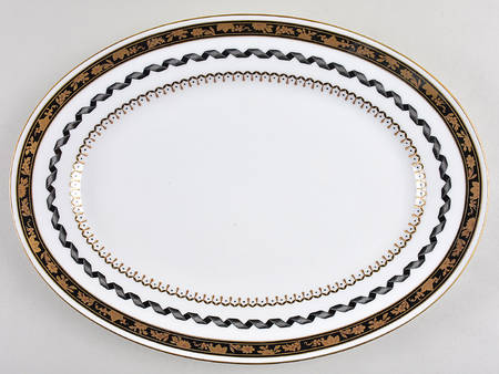 Pincio Black 14" Oval Serving Platter