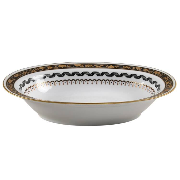 Pincio Black 10" Oval Vegetable Bowl