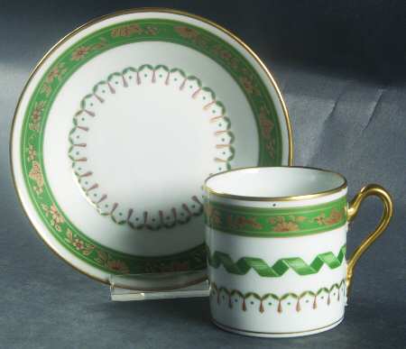 Pincio Green Flat Demitasse Cup & Saucer Set