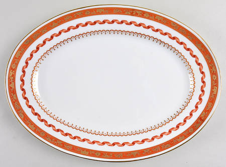 Pincio Red 14" Oval Serving Platter