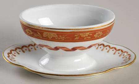 Pincio Red Oval Mustard W/Att Underplate-Nolid