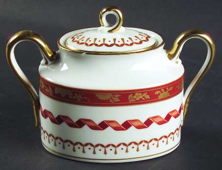 Pincio Red Sugar Bowl & Lid