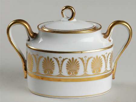 Pompei Gold Sugar Bowl & Lid