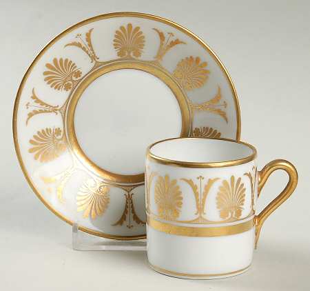 Pompei Gold Flat Demitasse Cup & Saucer Set