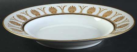 Pompei Gold Large Rim Soup Bowl