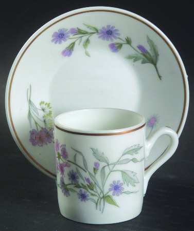 Primavera Flat Demitasse Cup & Saucer Set