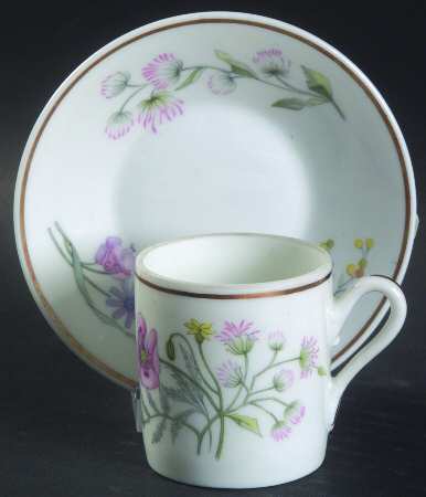 Primavera Flat Demitasse Cup & Saucer Set