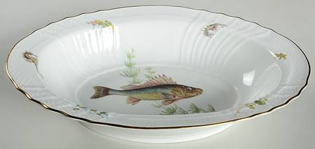 Quenelle (Scalloped) 10" Oval Vegetable Bowl