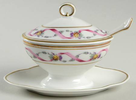 Rapallo Mustard with Attached Underplate, Lid and Spoon