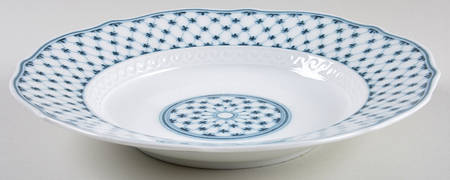 Rete Blue Large Rim Soup Bowl