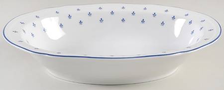Royal Blue 10" Oval Vegetable Bowl