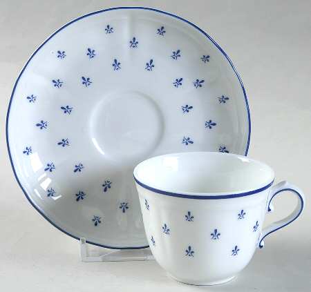 Royal Blue Flat Demitasse Cup & Saucer Set