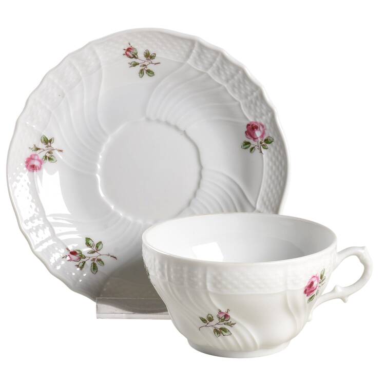 Roselline Flat Cup & Saucer Set