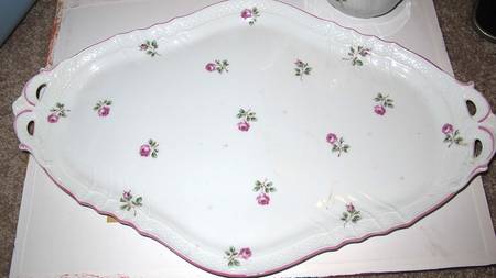 Roselline 16" Oblong Handled Tray
