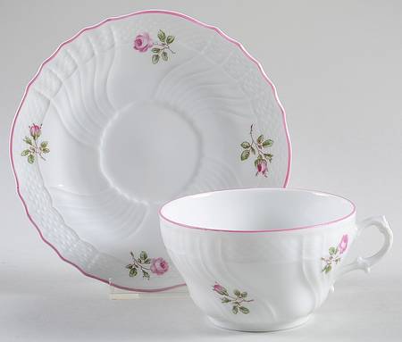 Roselline Flat Cup & Saucer Set