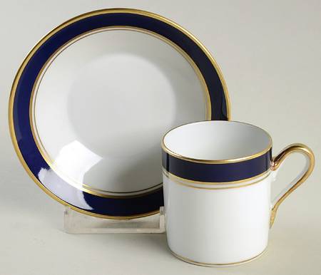 Sardinia Blue Flat Demitasse Cup & Saucer Set