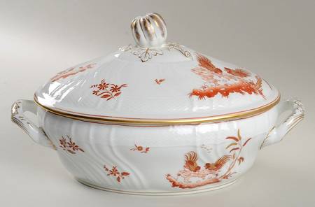 Siena Rust (Scalloped, Vecchio Ginori) Oval Covered Vegetable