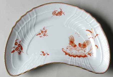 Siena Rust (Scalloped, Vecchio Ginori) Crescent Salad Plate