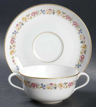 Sorrento Flat Cream Soup Bowl & Saucer Set