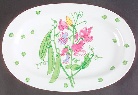 Sweet Pea 13" Oval Serving Platter