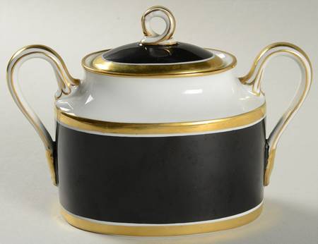 Visconte Black Sugar Bowl & Lid