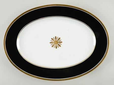 Visconte Black 13" Oval Serving Platter
