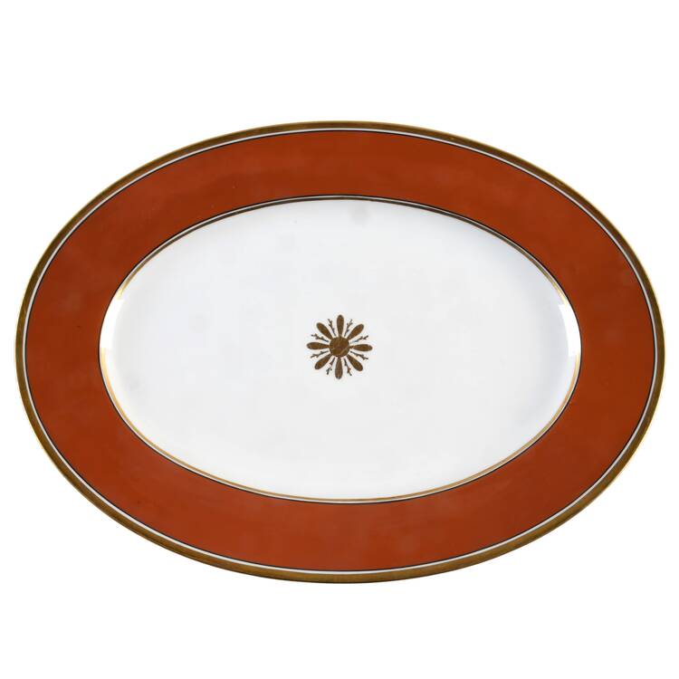 Visconte Red 15" Oval Serving Platter