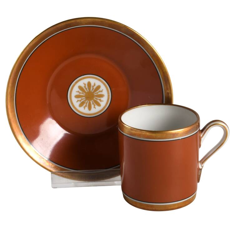 Visconte Red Flat Demitasse Cup & Saucer Set