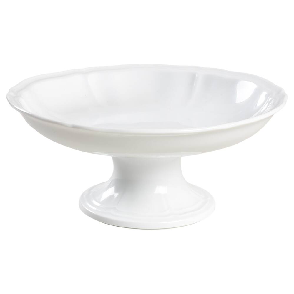 White Antico Doccia Round Compote (Height X Width)