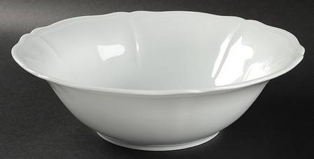 White Antico Doccia 10" Large Salad Serving Bowl