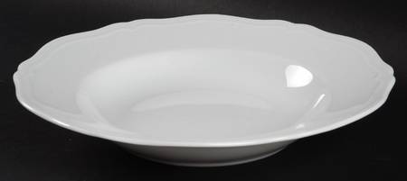White Antico Doccia Large Rim Soup Bowl