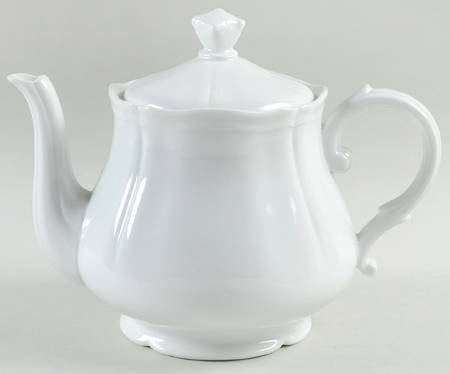 White Antico Doccia Teapot & Lid