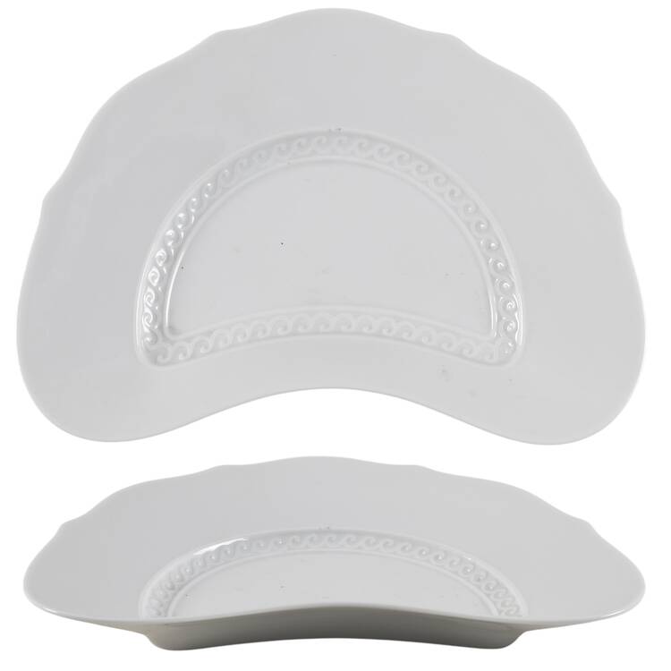 Museo White Crescent Salad Plate
