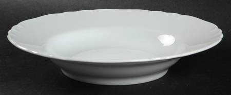White Petalo Large Rim Soup Bowl