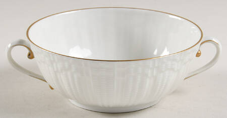 Gold Corail Flat Cream Soup Bowl